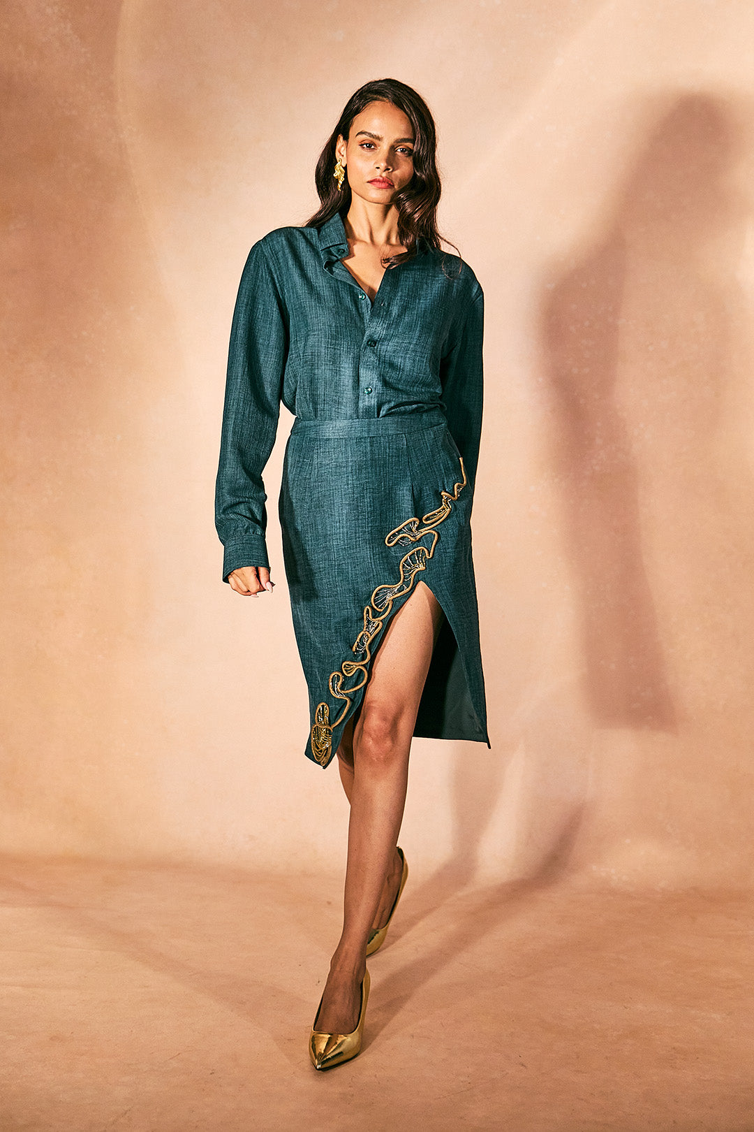 Teal Jacket set
