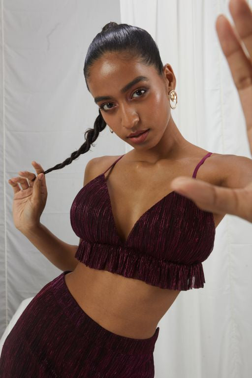 Mettalic Bralette Set