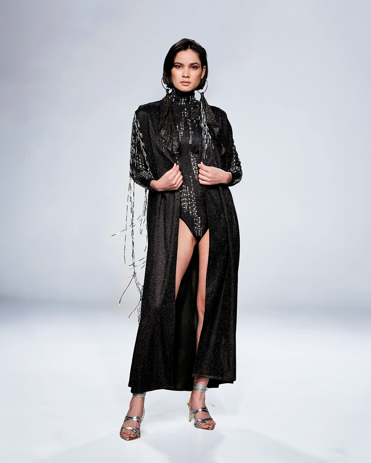 Noir Cascade Cape Set