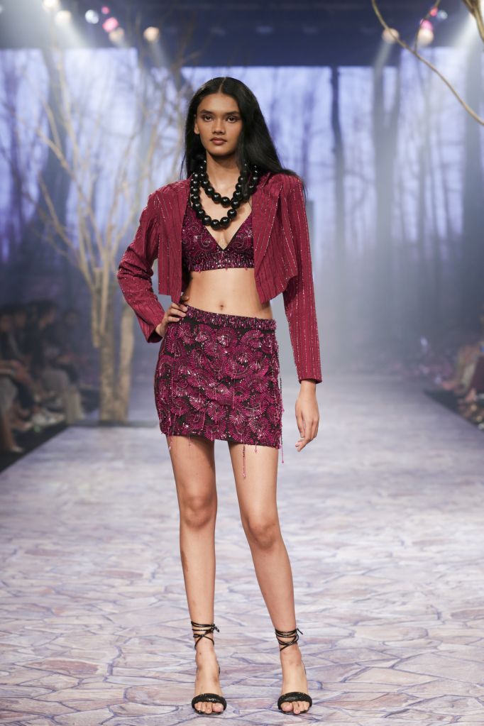 Embroidered Blazer Set