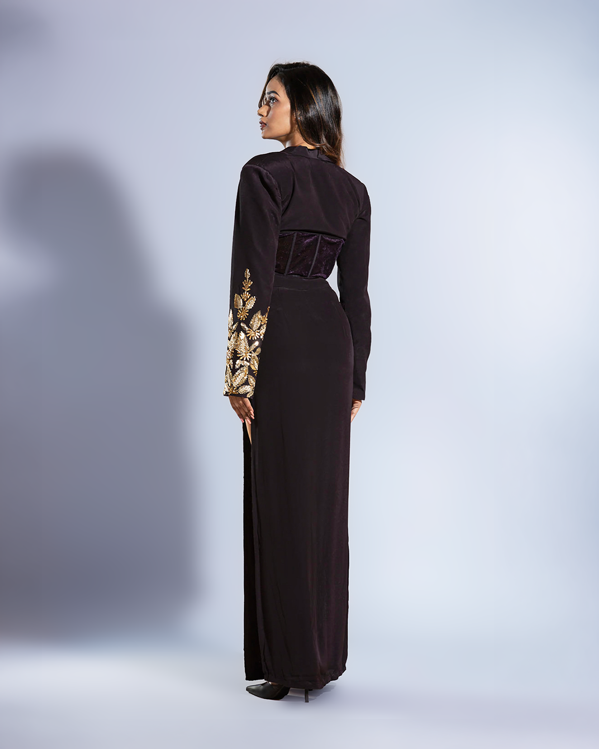Royal Crop Blazer Set