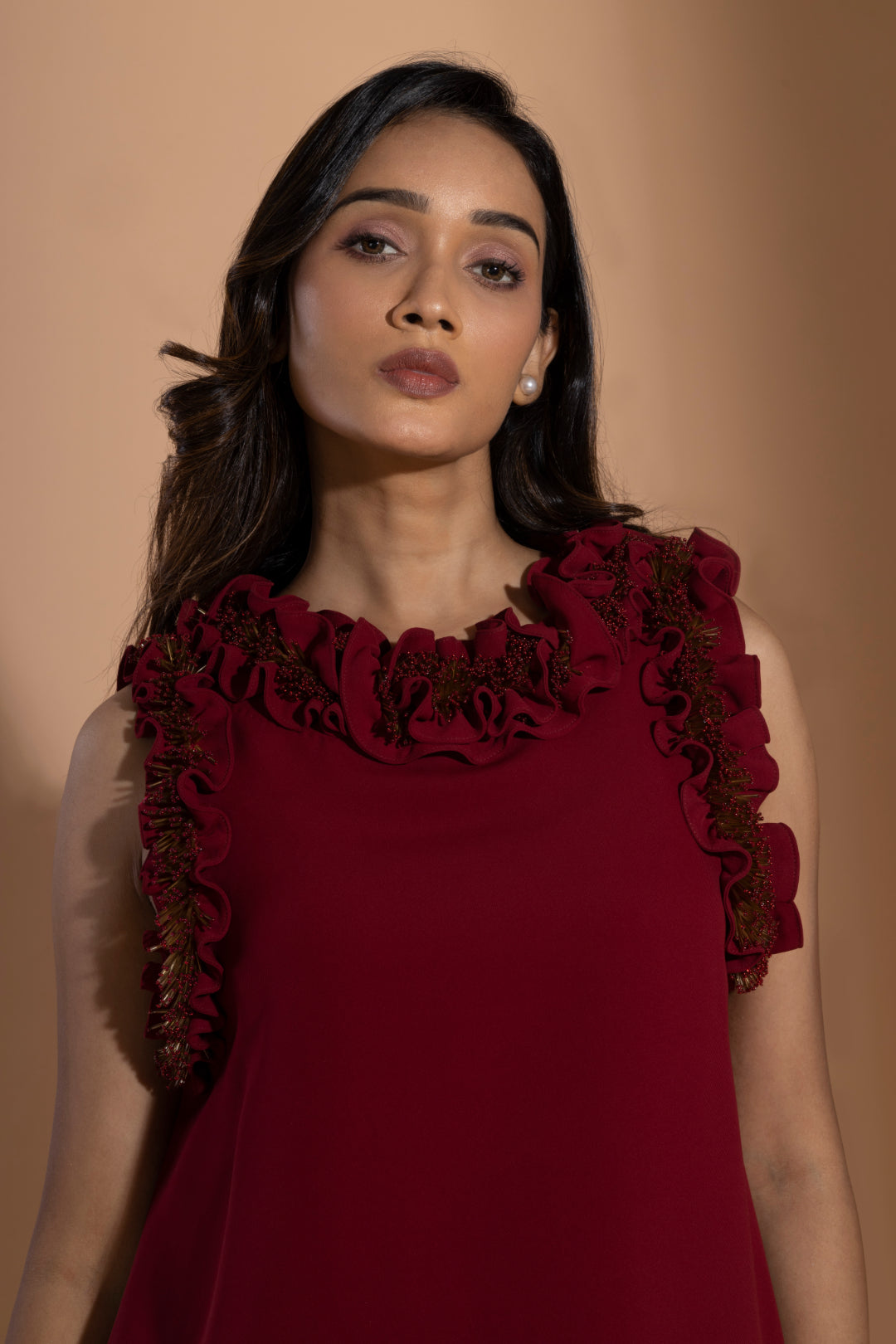 Scarlet Ruffle Dress