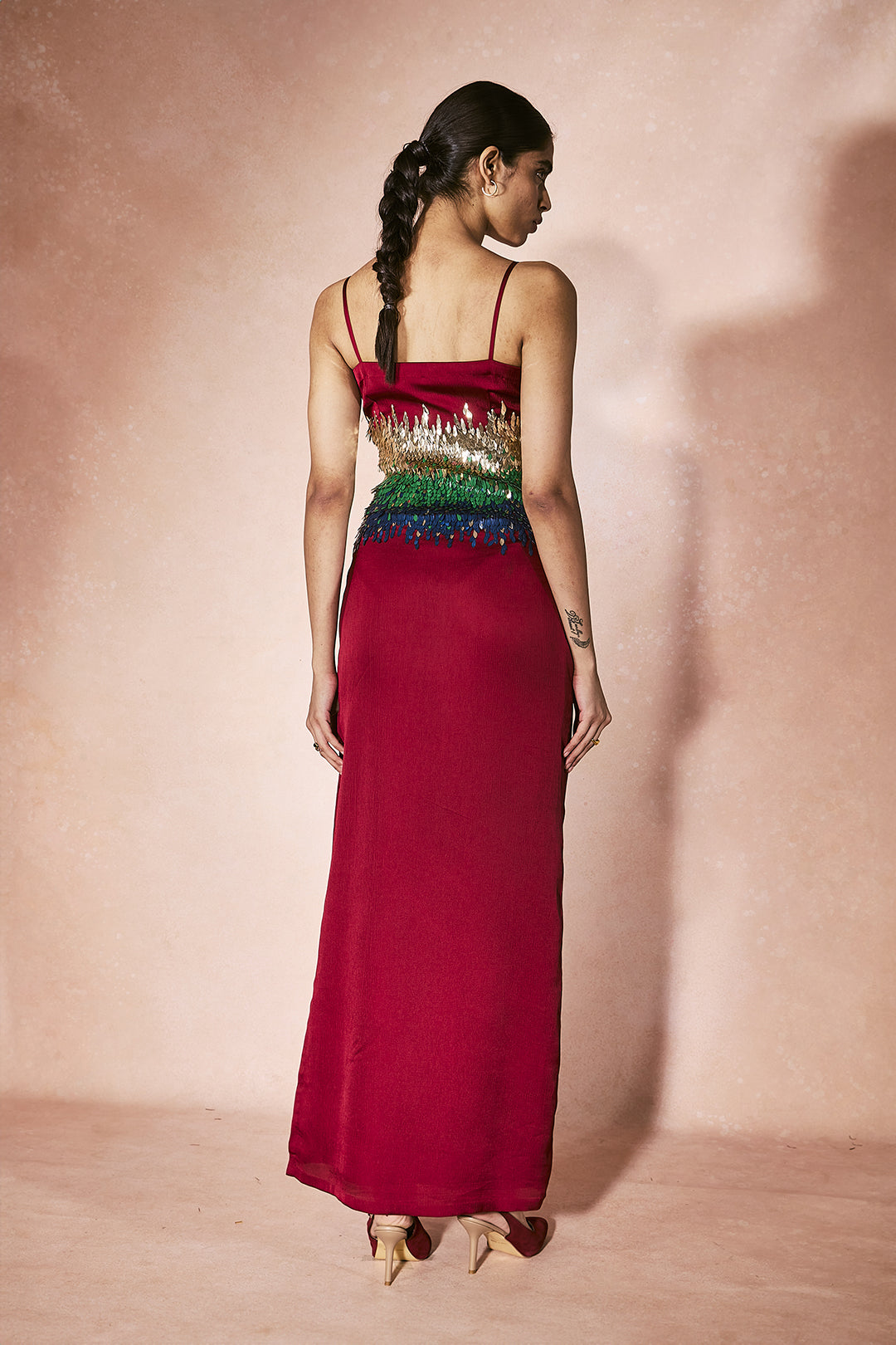 Crimson Slip Dress
