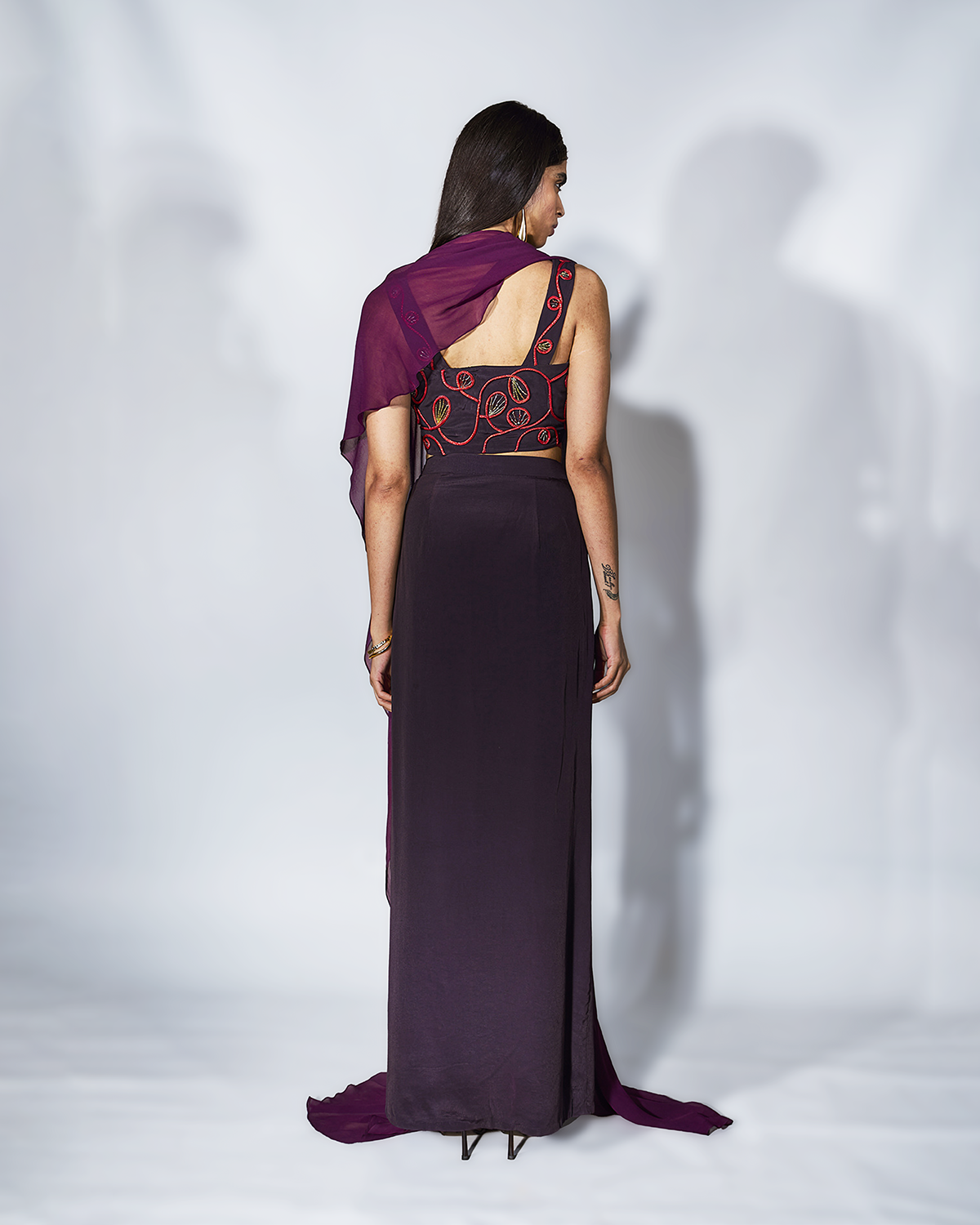 Plum Flame Corset Set