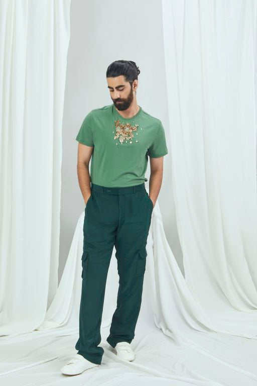 Emerald Embroidered T-shirt