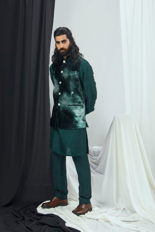 Kurta Set with Bandi - Sale