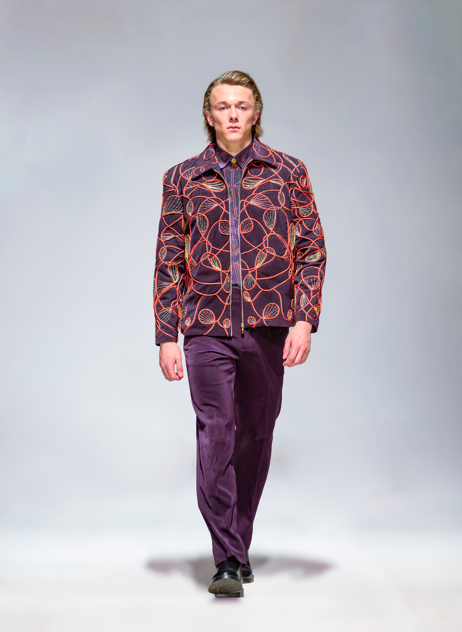 Plum Inferno Jacket Set