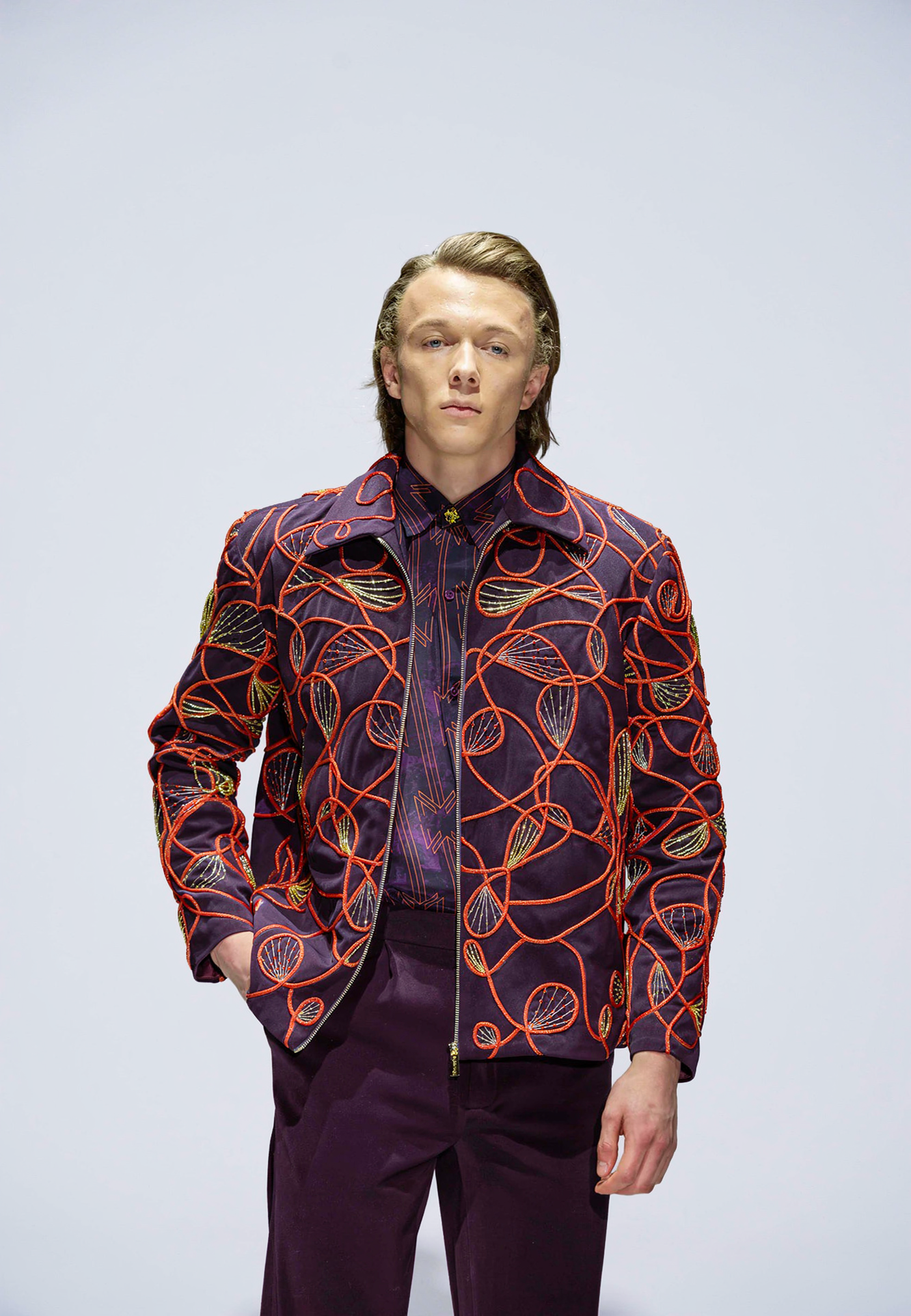 Plum Inferno Jacket Set