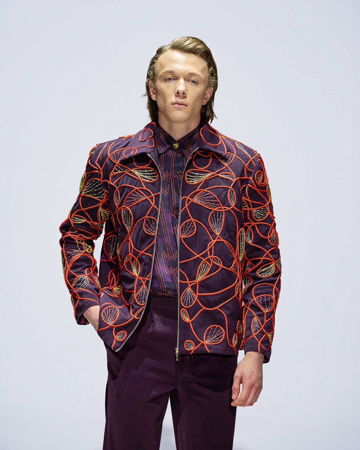 Plum Inferno Jacket Set