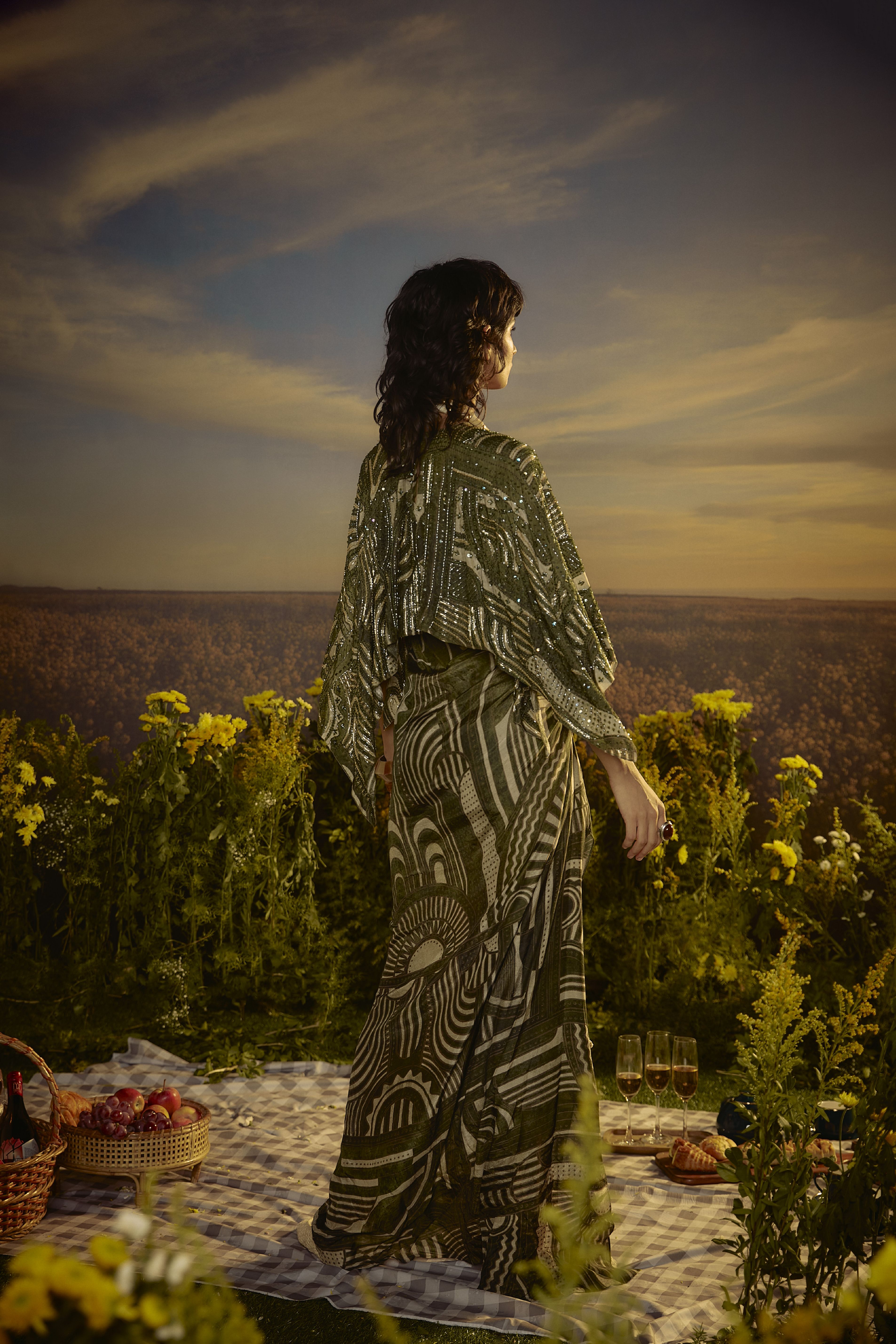 Embroidered Elegance Kaftan Dress