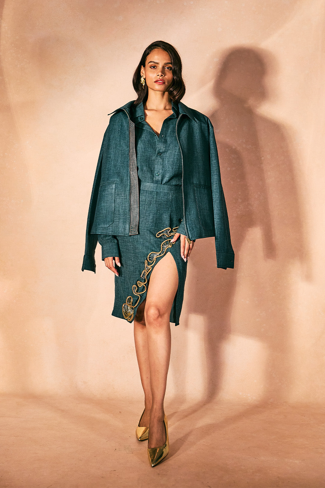 Teal Jacket set