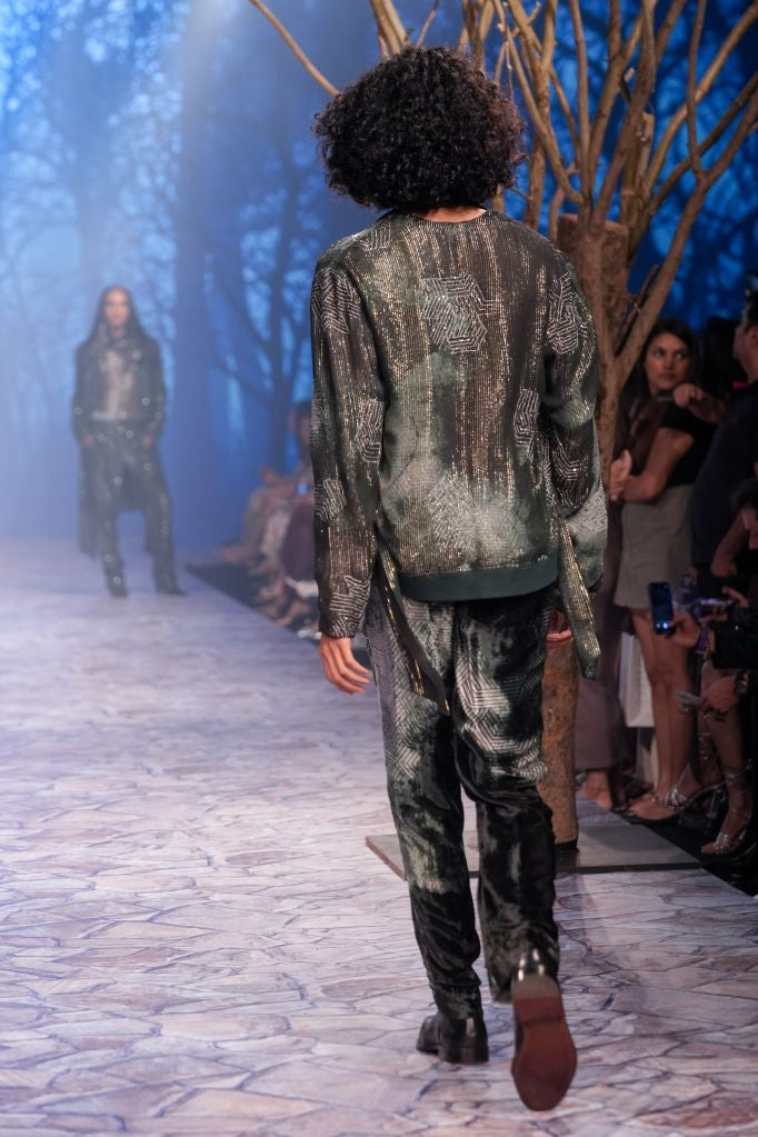 Velvet Printed Pants