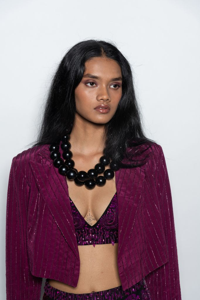Embroidered Bralette & Skirt Set